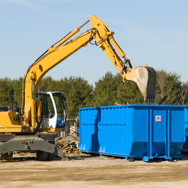 what size residential dumpster rentals are available in Fluvanna